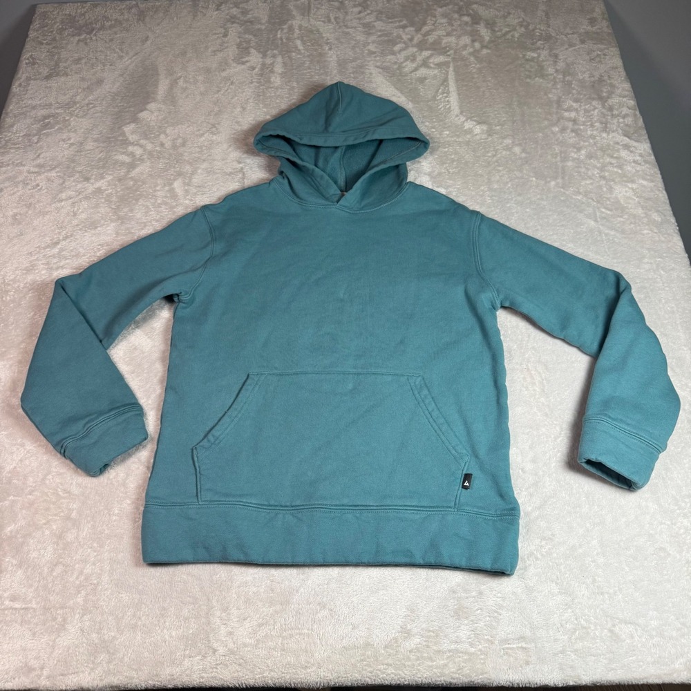 NWOT American Giant Womens Pullover Fleece Hoodie XS Teal Made in USA